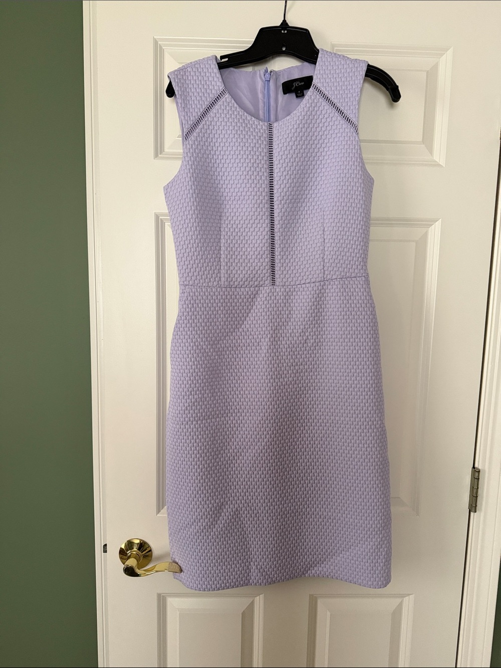 J. Crew Light Lavender Textured Sleeveless Sheath Dress